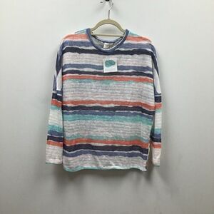 143 Story Line Up Heart & Soul Womens Pullover‎ Sweater Multicolor Stripe S New